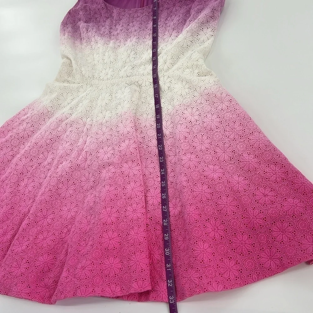 Diane Von Furstenberg dress eyelet flare‎ Jeannie Ombre feminine romantic cotton